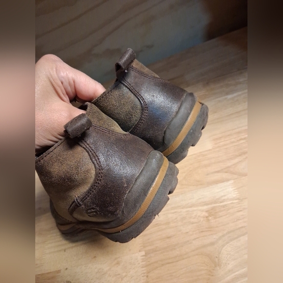 Skechers Brown Leather Lace Up Sneaker Boots Booties Shoes 7.5 Rare Eu 40 - Picture 3 of 9